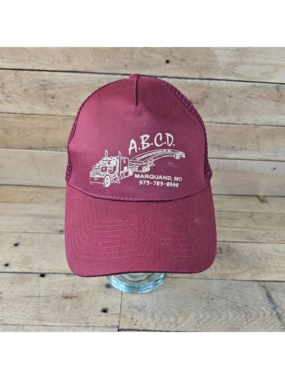 Vintage ABCD Transportation Marquand MO Nissin Mesh Trucker Snapback Hat